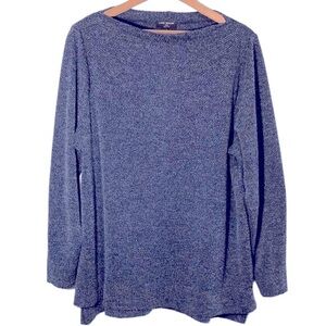 LANE BRYANT | Womens Navy Blue Wide Neck Ling Sleeve Woven Casual Top size 18/20